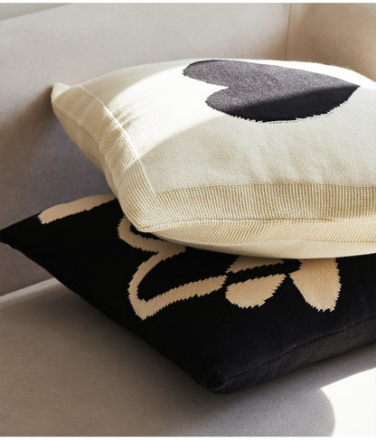 Cute Black And White Nordic Style Living Room Sofa Pillow Cushion With Core