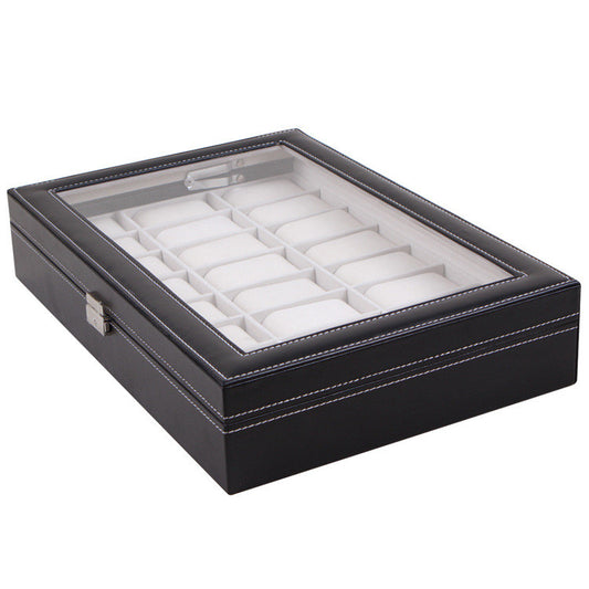 Standard Version 24 Watch Box Transparent Skylight Display Box Leather Box Watch Storage Box