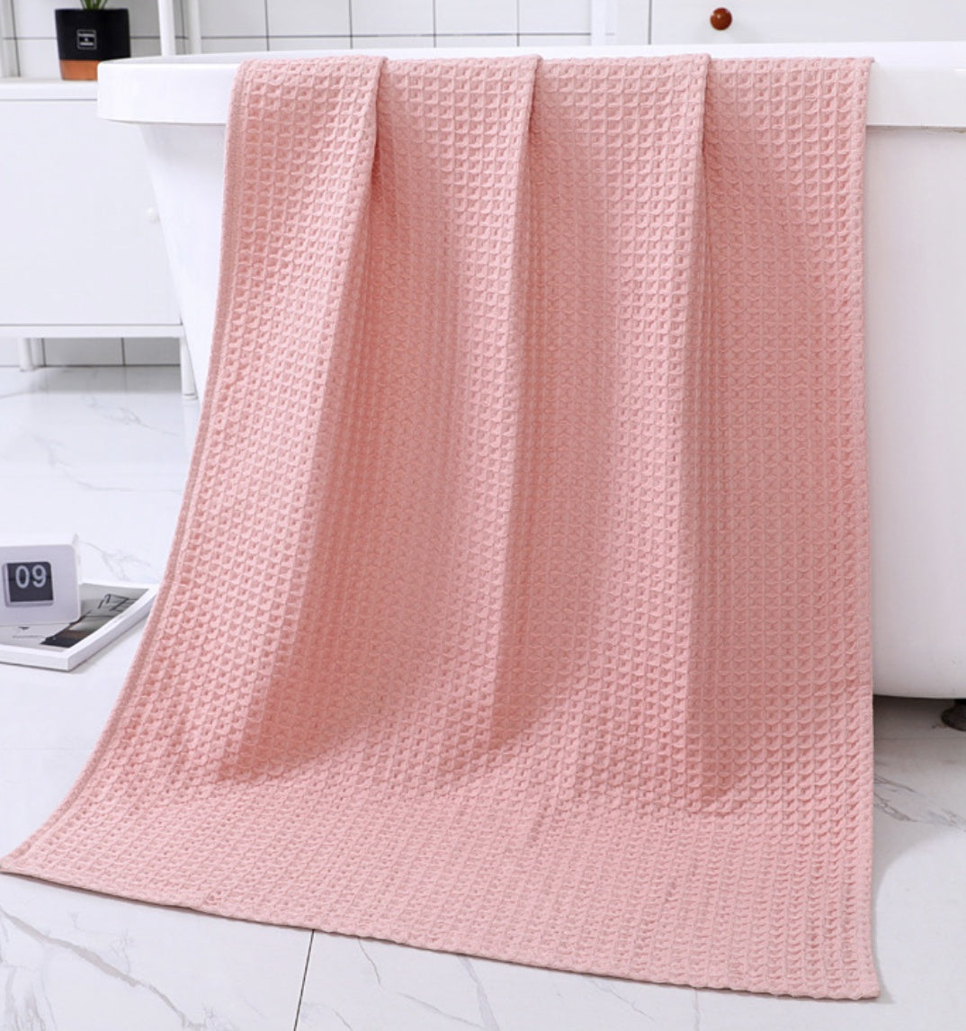 Water-absorbing  Quick-drying Pure Cotton Waffle Bath Towel