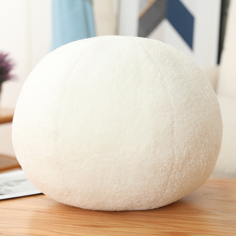 Plush Three Dimensional Special Shaped Pillow Round Lumbar Support