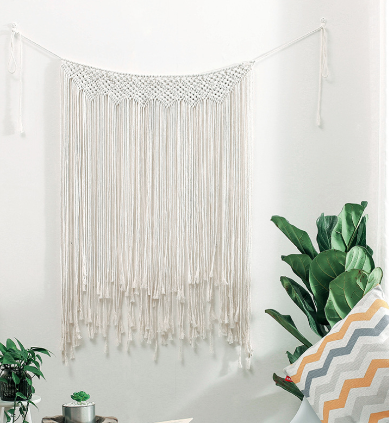 Macrame Wall Hanging Handmade Bohemian Chic Woven Baby Room Geometric Tapestry Art Beautiful Apartment Home Decoration Accessory