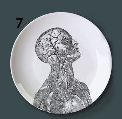 Human bone structure decoration plate