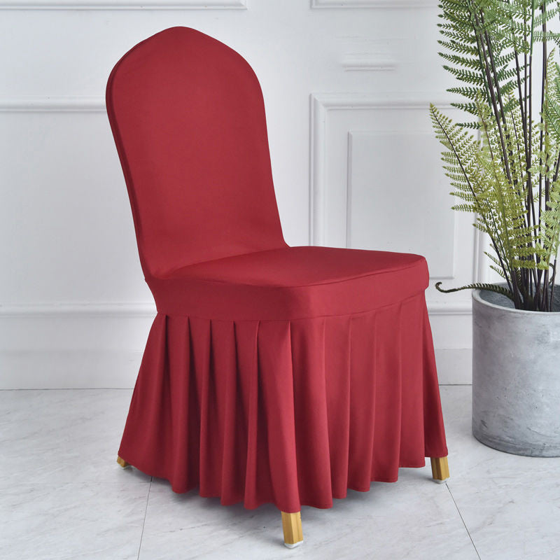 Pleated skirt side dining chair