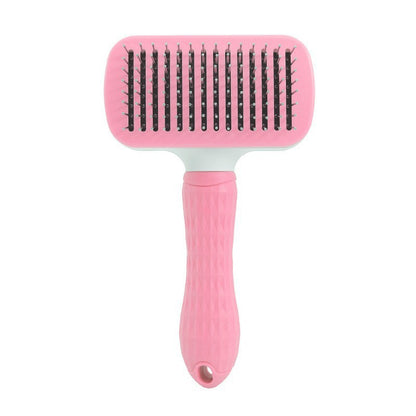 Cat Self-Cleaning Comb Stainless Steel Dog Comb Hair Brush One Key To Remove Floating Artifact