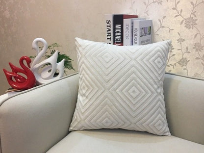 Home Decorative Sofa Throw Pillows Flannel Cushion Cover