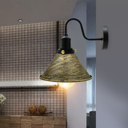 E27 Industrial Metal Wall Light Fitting Vintage Cone shape Wall