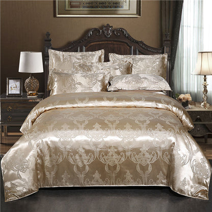 European Jacquard Quilt Cover Single And Double Silk