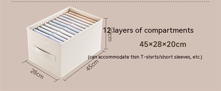 Foldable Clothes Pants Grid Storage Box