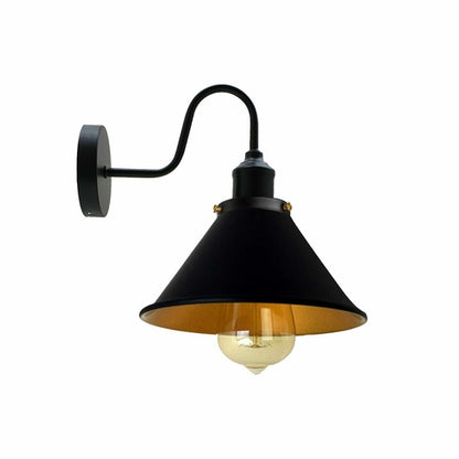 E27 Industrial Metal Wall Light Fitting Vintage Cone shape Wall