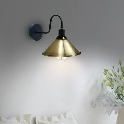 Vintage Industrial Metal Cone Shade Lighting Indoor Wall Sconce Light