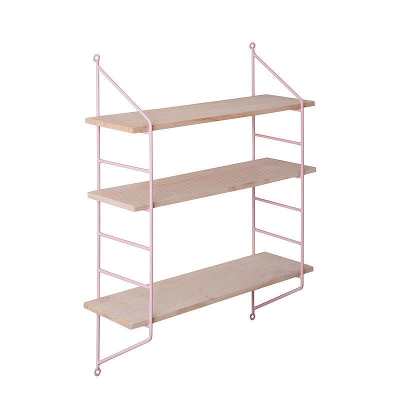 Wooden decorative iron rack