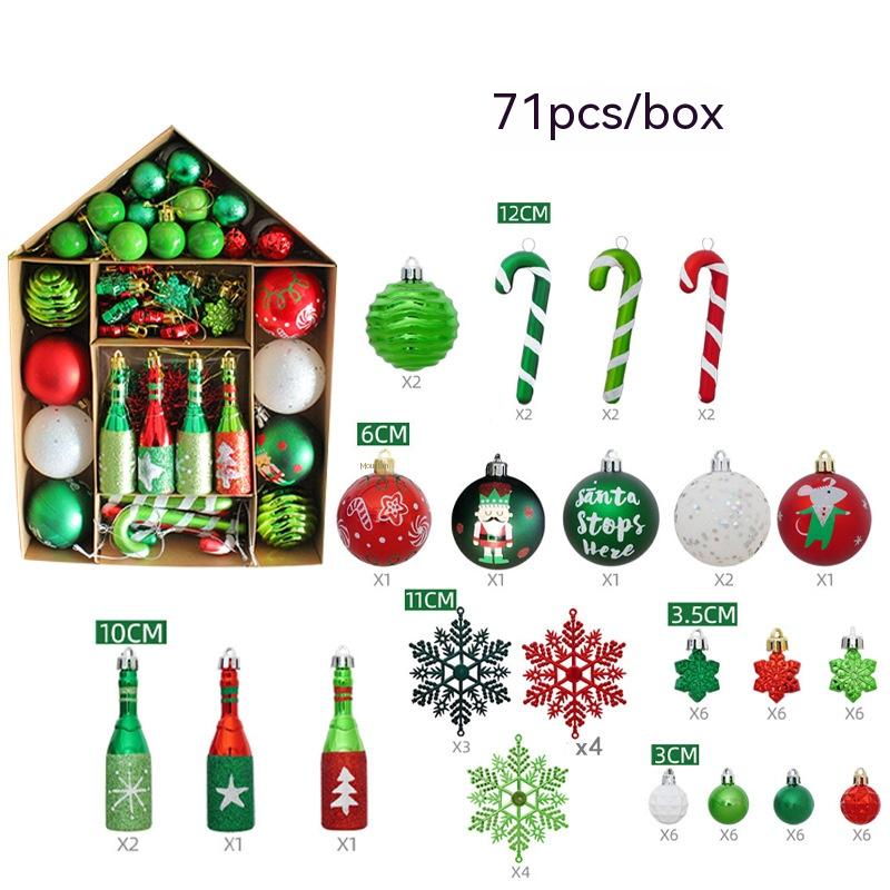 Shopping Mall Ornaments Christmas Tree Small Colorful Ball Pendant Set