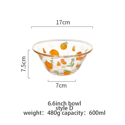 Transparent Glass Bowl Cute Home Salad Fruit Bowl