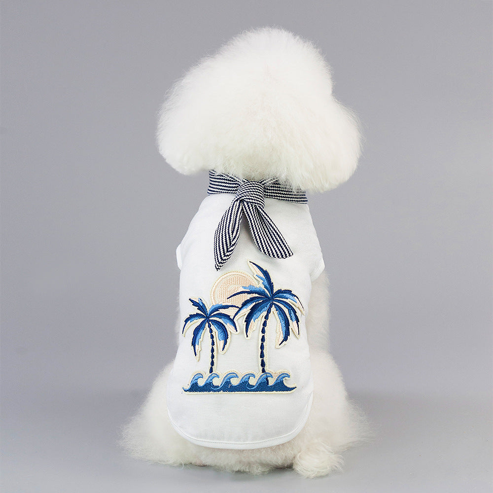 Coconut tree embroidery from pet clothing