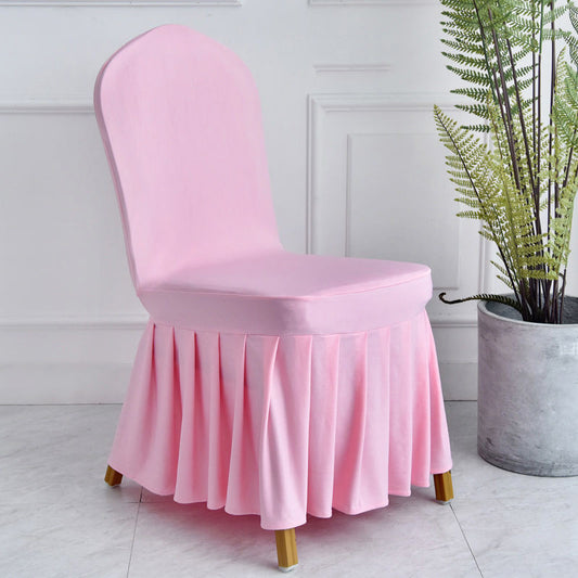 Pleated skirt side dining chair