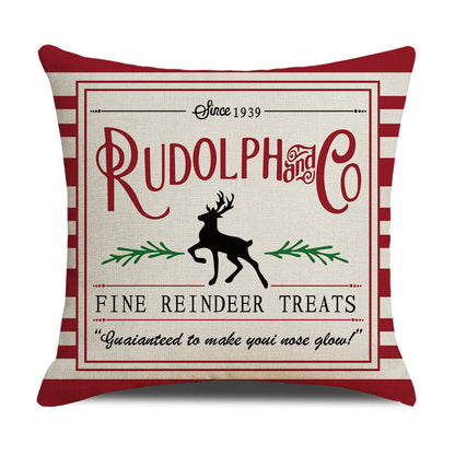 Red Letter Christmas Throw Pillow Cover