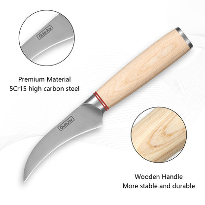 Qulajoy Vegetable Cleaver - Japanese Cleaver Chopping Knife High Carbon Stainless Steel Knives With Wooden Handle