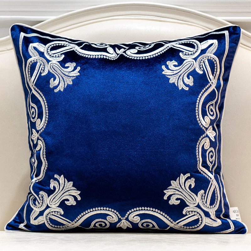 Patterned Cushion Cover Flannel Embroidered Home Decor Pillow Case