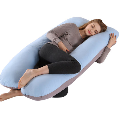 U-shaped Color Matching Belly Support Pregnant Women Pillow Sleeping Pillow Side Lying Back Pillow