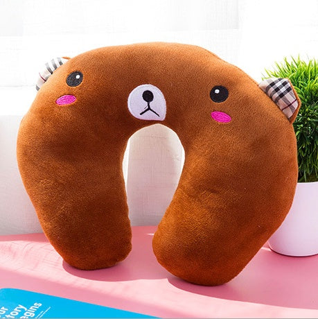 Comfortable Multi-Color Cartoon Animal U Shaped Travel Neck Pillow