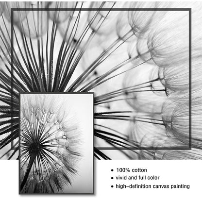 Frameless Abstract Dandelion Flower Canvas Painting Living Room Decor