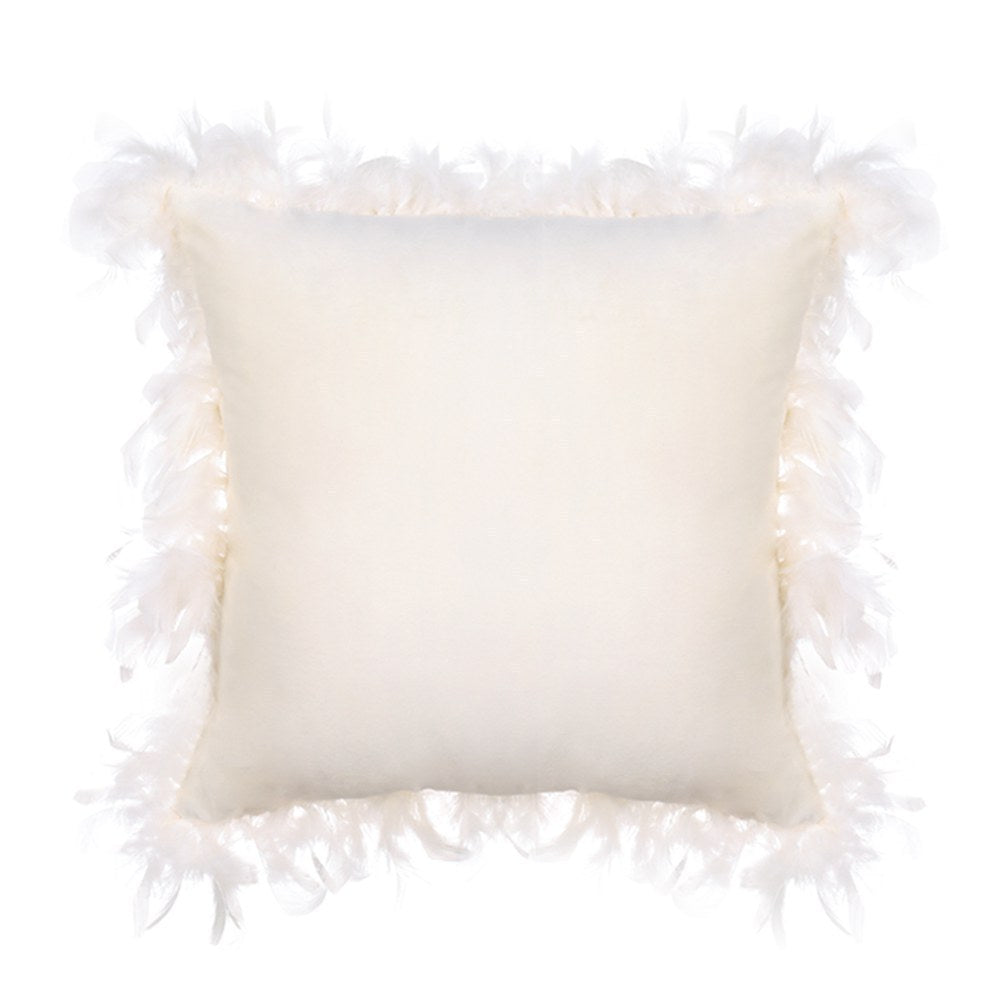 Velvet feather pillowcase home pillow