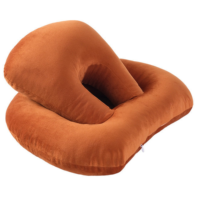 U-Shaped Desk Nap Pillow Neck Supporter Seat Cushion Headrest Travel Neck Pillow With Arm Rest