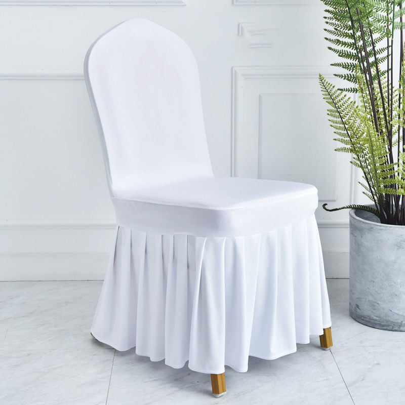 Pleated skirt side dining chair