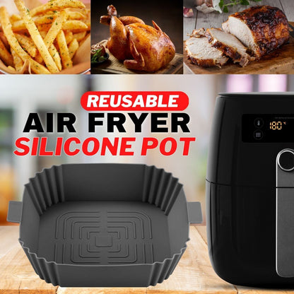 Air Fryer Silicone Pot Basket Liners Non-Stick Safe Oven Baking Tray Accessories