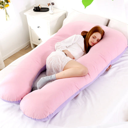 U-shaped Color Matching Belly Support Pregnant Women Pillow Sleeping Pillow Side Lying Back Pillow