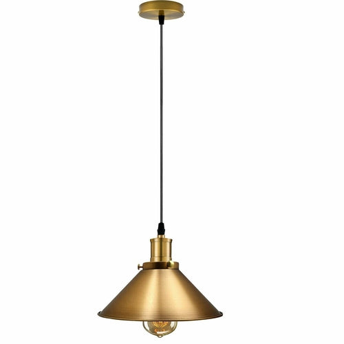 Modern Industrial Style Metal Cage Single Pendant Light Yellow brass