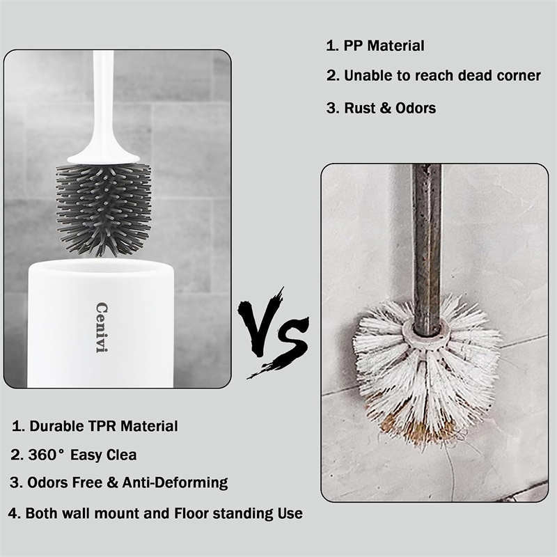 Home Fashion Simple Toilet Cleaning Brush Set