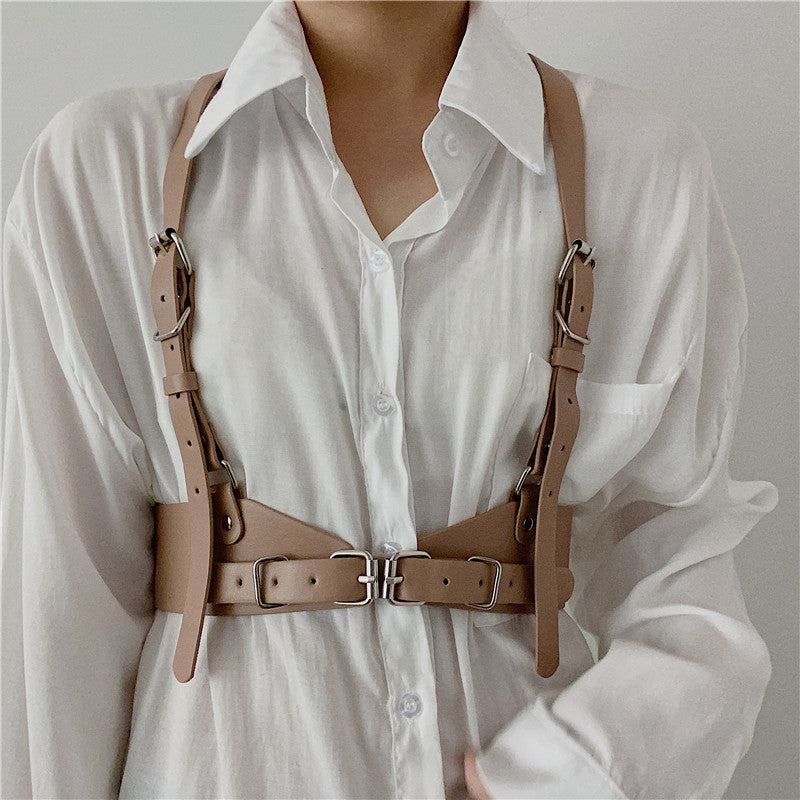 Street Matching Dress JK Shirt Sling Girdle Decoration