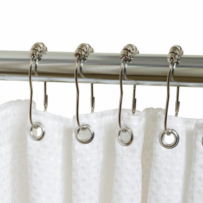 Zenna Home 4784914 Roller Shower Curtain Rings Metal