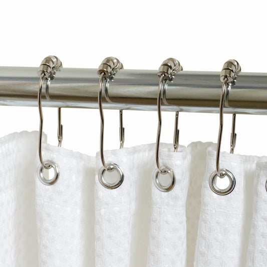 Zenna Home 4784914 Roller Shower Curtain Rings Metal