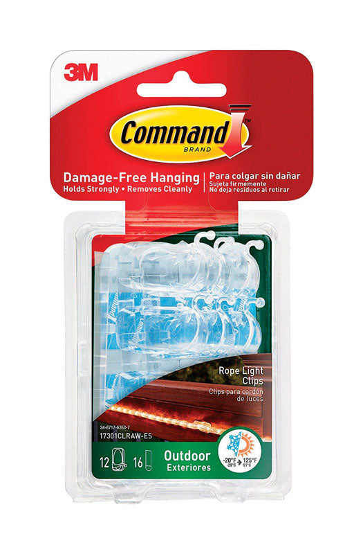 Command 5000485 1 lbs 12 Count Small Adhesive Serips Clip 1 in. Plasti