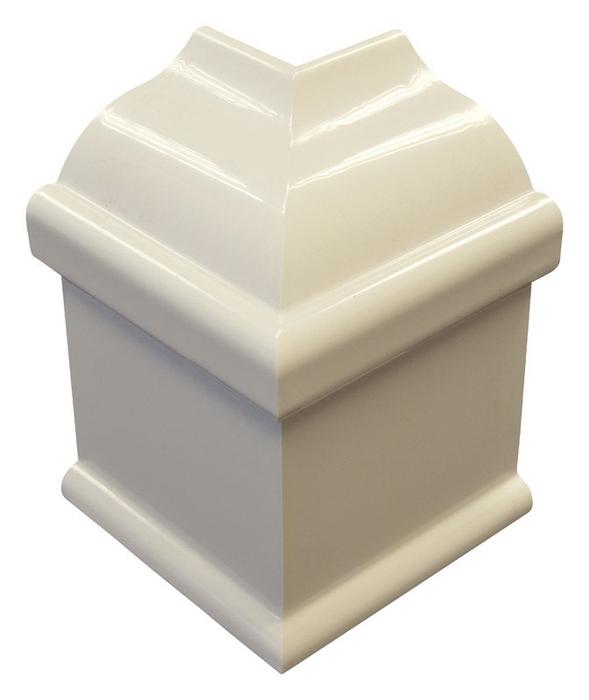 Plastx 4719027 Abs Plastic Baseboard Outside Corner Cover, White