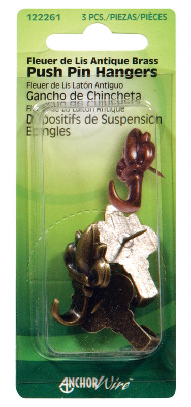 Hillman 53171 Fleur De Lis Push Pin Hanger