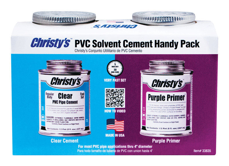 Christys 4614251 Primer & Cement for CPVC & PVC  Clear & P