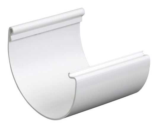 Plastmo 5005372 Classic 5 in. White Vinyl Half Round Gutter Connector