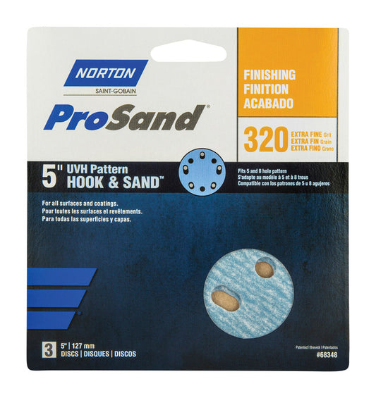 Norton 1918333 ProSand 5 in. Ceramic Blend Hook & Loop 5 & 8 Hole UVH