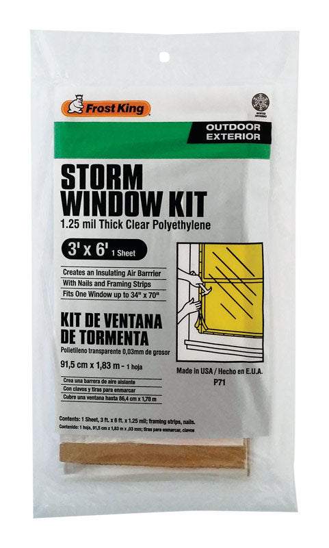 Frost King 5004632 Clear Outdoor Storm Window Kit, 36 x 72 in.