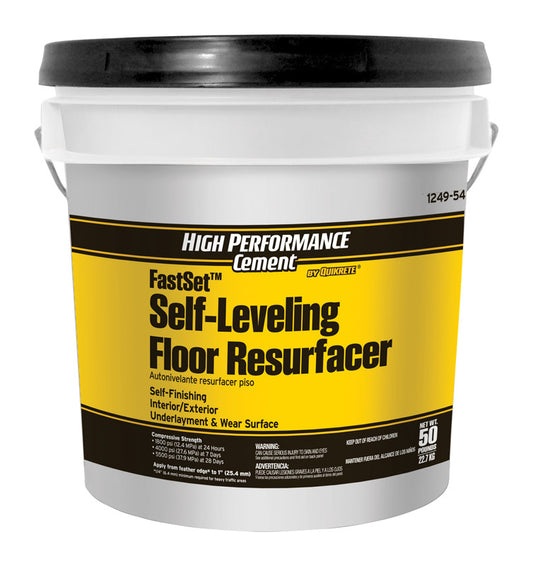 Quikrete 5006293 FastSet Gray Self-Leveling Floor Resurfacer, 50 l