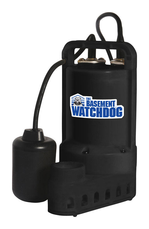 Basement Watchdog 4793501 1 by 3 HP 3700 Gph Plastic Submersible Sump