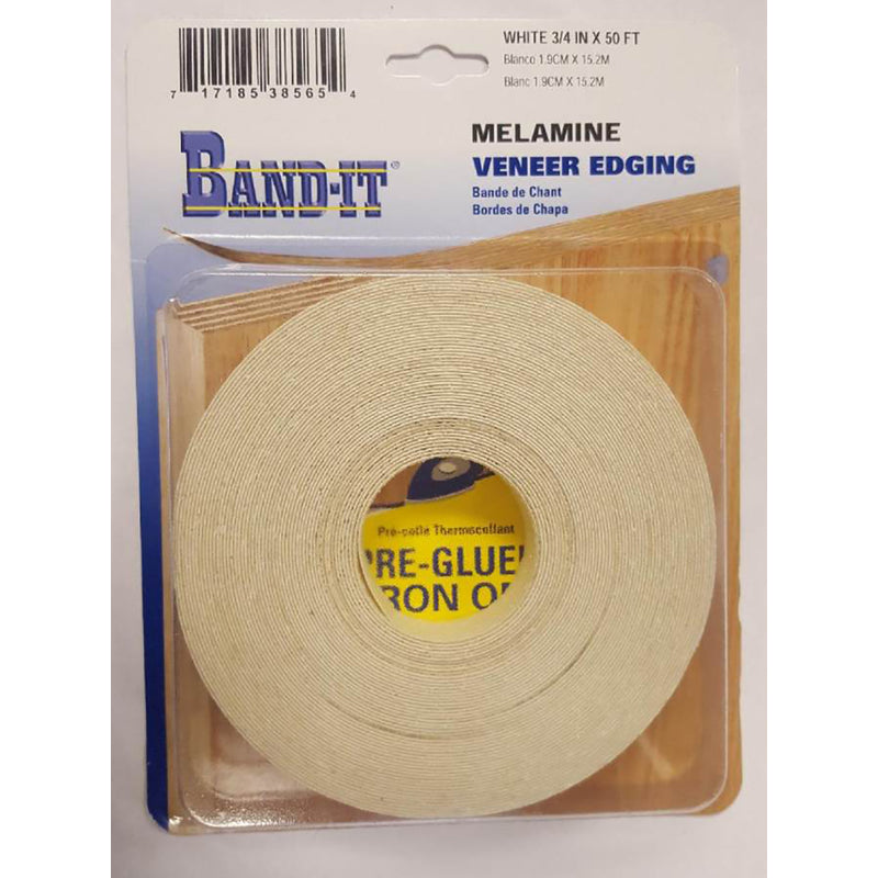 Band It 5992599 50 ft. x 0.75 x 0.03 in. White Melamine Veneer Edging