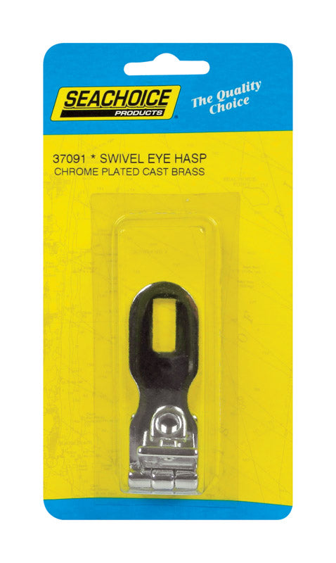 Seachoice 8092116 3 x 1 in. Chrome Plated Brass Swivel Eye Hasp