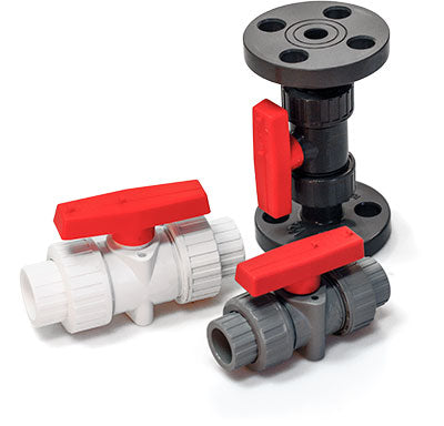 American Valve P200F 4 4 in. PVC Ball Valve with Flanged Ends Schedule