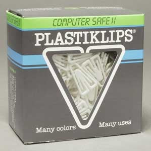 Plastiklips Paper Clips Medium Size 500 Pack WHITE (LP-0310)