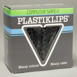 Plastiklips Paper Clips Medium Size 500 Pack BLACK (LP-0311)