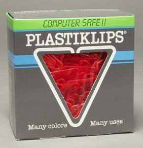 Plastiklips Paper Clips Medium Size 500 Pack RED (LP-0320)